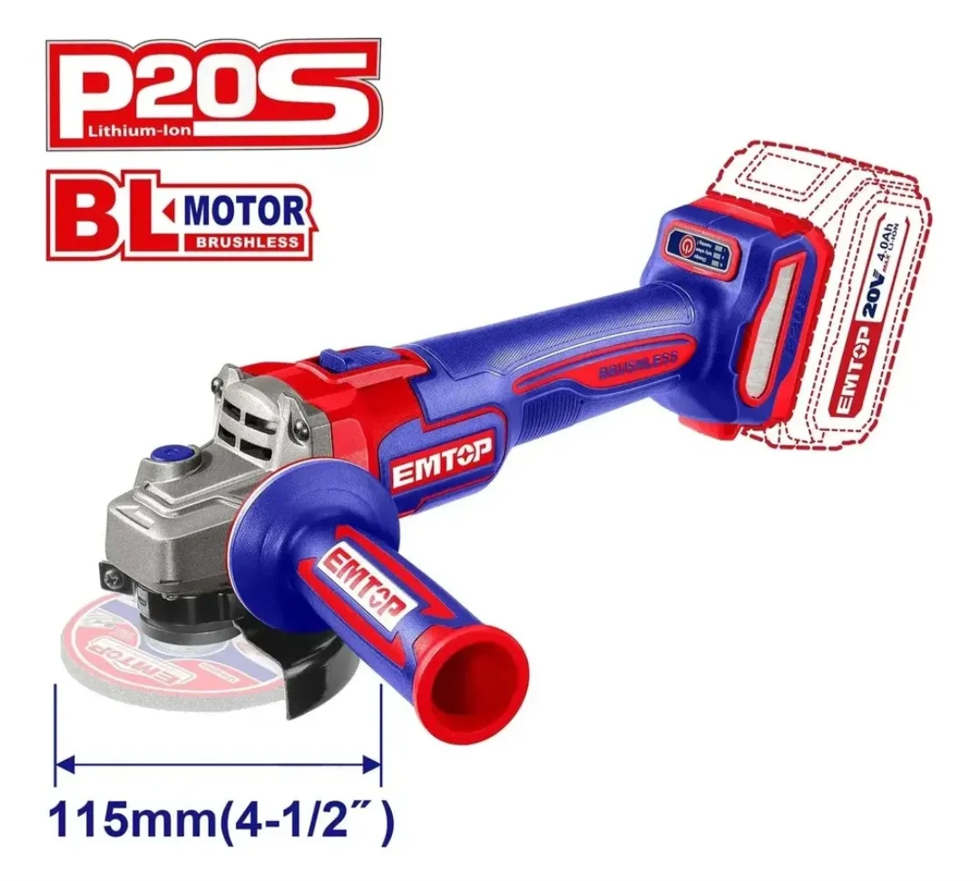 Kit 2 en 1 a batería 20 V 4.0Amp EMTOP profesional Varios 2 en 1