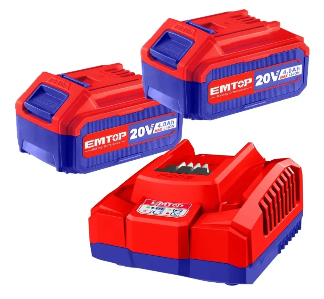 Kit 2 en 1 a batería 20 V 4.0Amp EMTOP profesional Varios 2 en 1