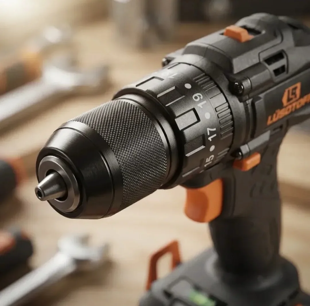 Taladro percutor a batería 18V, 13 mm, 75 Nm Brushless Lüsqtoff TIL95-9BK