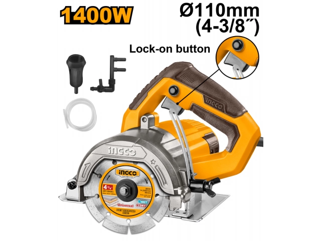 Cortadora de mármol y concreto 1400W con accesorios  Sin marca MC140068-4