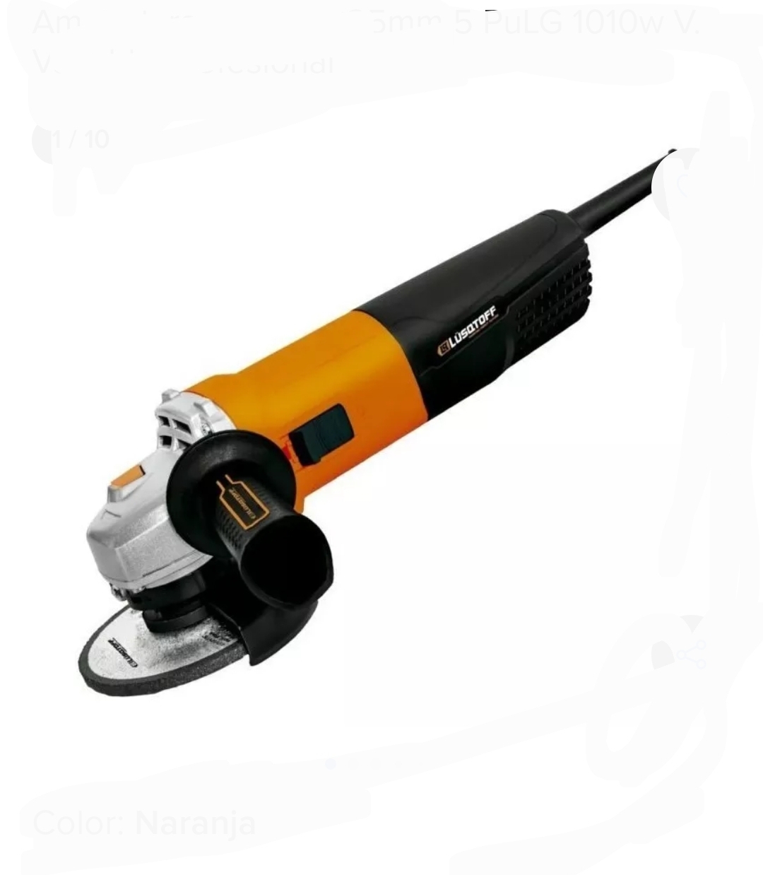 AMOLADORA ANGULAR 125MM 1010W Lüsqtoff AML1010-8