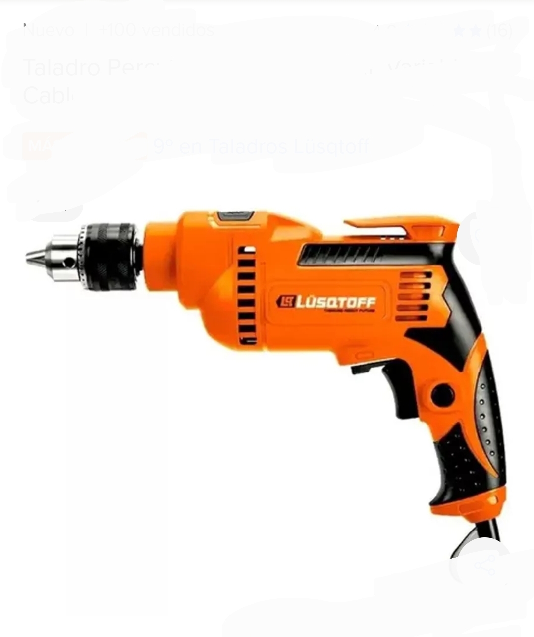 TALADRO CON PERCUTOR 13MM PROFESIONAL TPL600-8 Lüsqtoff TPL600-8