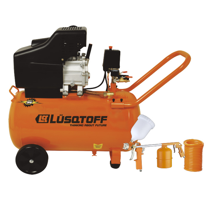 COMPRESOR DE AIRE 50 LITROS 2.5 HP CON KIT OFERTA LIMITADA  Lüsqtoff LC-2550BK