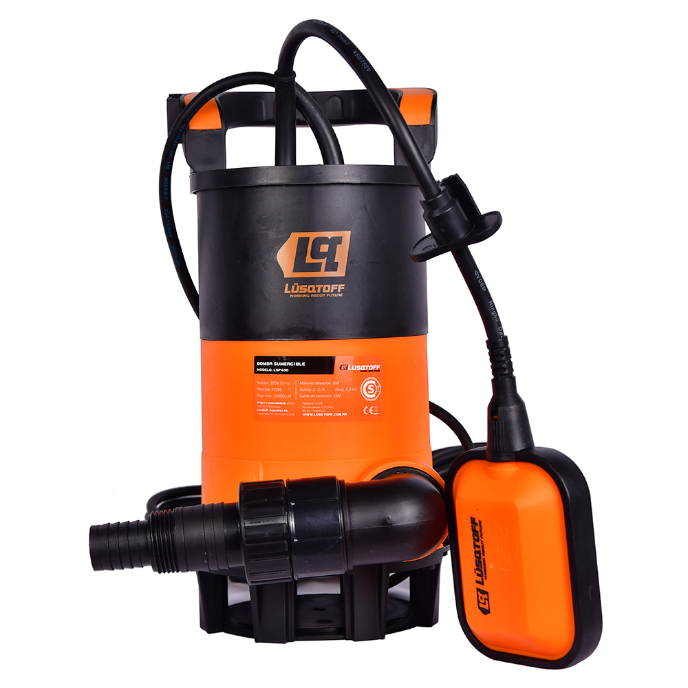BOMBA SUMERGIBLE PORTATIL 400W LSP-400 Lüsqtoff LSP-400