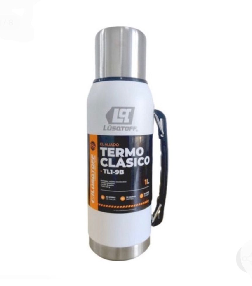 TERMO INOXIDABLE BLANCO 1 LITRO TL1-9b Lüsqtoff TL1-9b