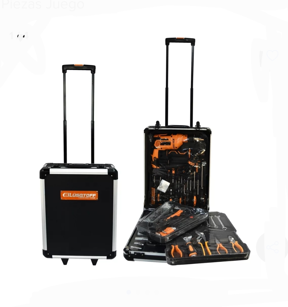 KIT DE HERRAMIENTAS Y TALADRO PERCUTOR 750W LQCT107-8K Lüsqtoff LQCT107-8K