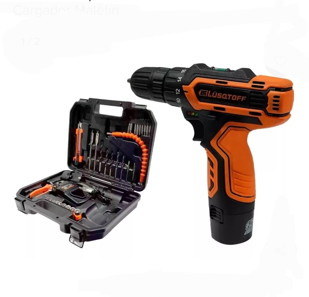 TALADRO ATORNILLADOR INALAMBRICO 12v 10mm TIL23-8KB Lüsqtoff TIL-23-8KB
