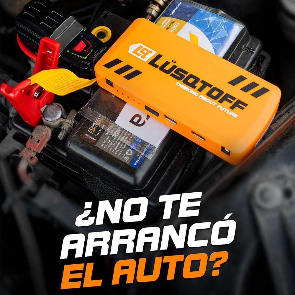 CARGADOR ARRANCADOR DE BATERIAS PORTATIL 12V AUTOS/CAMIONETAS/CELULARES Lüsqtoff PQ-500