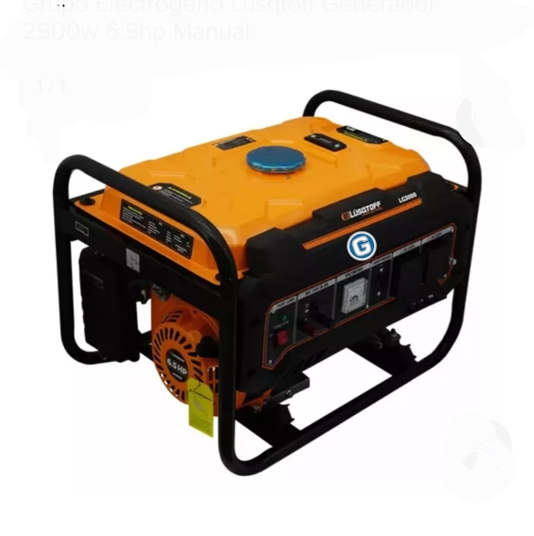 GENERADOR ELECTRICO 2.500w 6.5Hp Lüsqtoff LG3.000