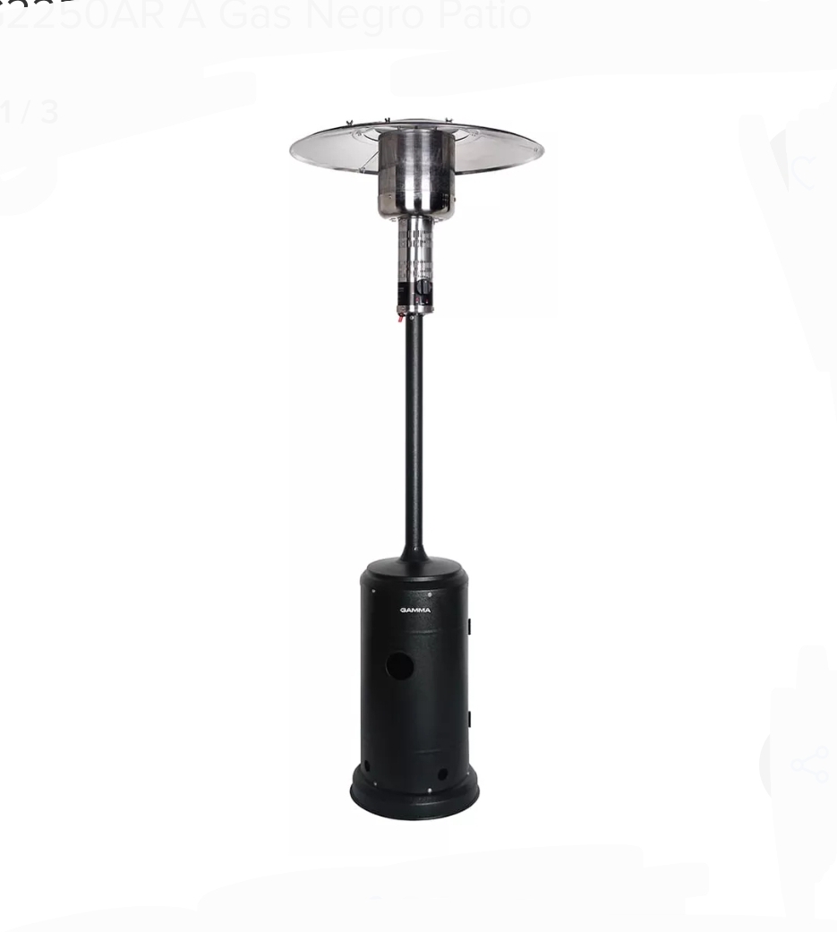 HONGO CALEFACTOR ESTUFA EXTERIOR 10.000 CALORIAS GAS ENVASADO Gamma G2250AR