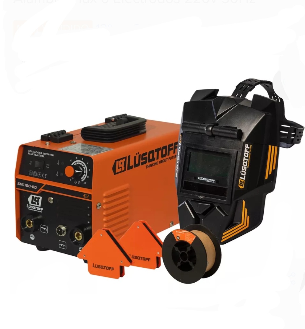SOLDADORA INVERTER MIG SML 150-8 DUAL ALAMBRE Y ELECTRODOS SML150-8D Lüsqtoff SML 150-8D