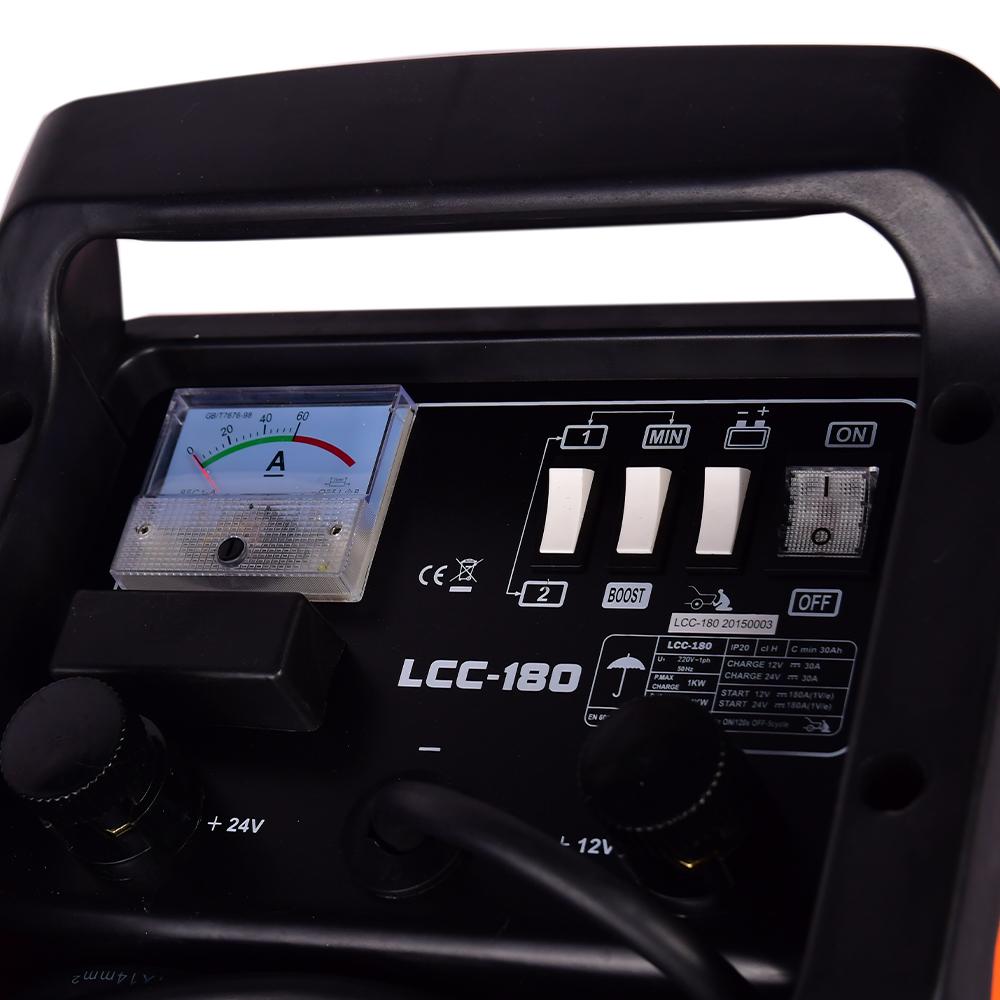 ARRANCADOR CARGADOR DE BATERIAS AUTO/CAMION  180 AMP 12/24V LCC-180 Lüsqtoff LCC-180