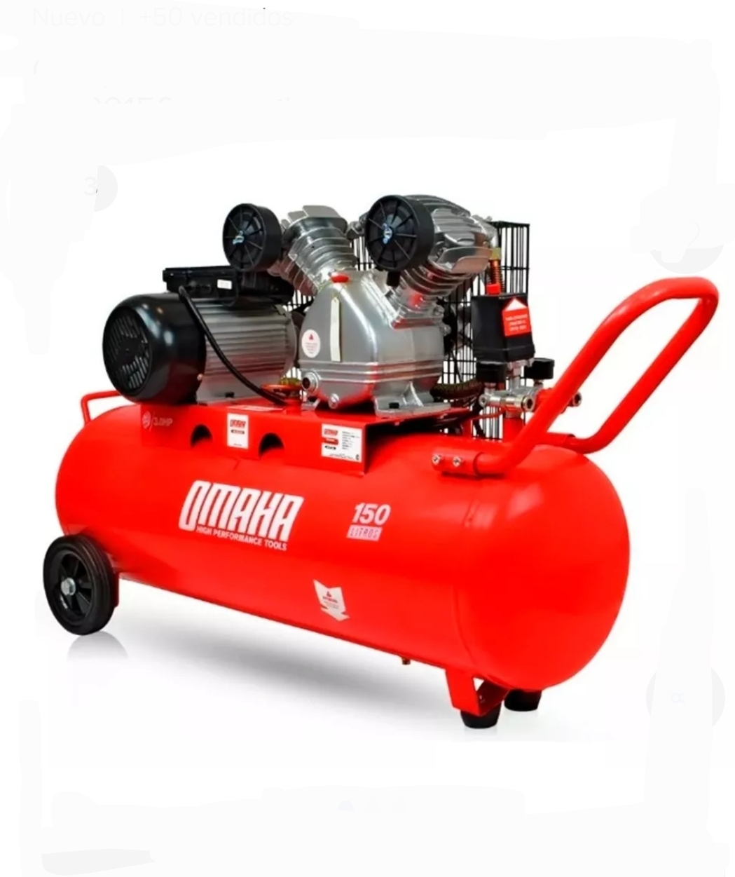 COMPRESOR DE AIRE 150 LITROS 3HP A CORREA INDUSTRIAL  Omaha BW-30150