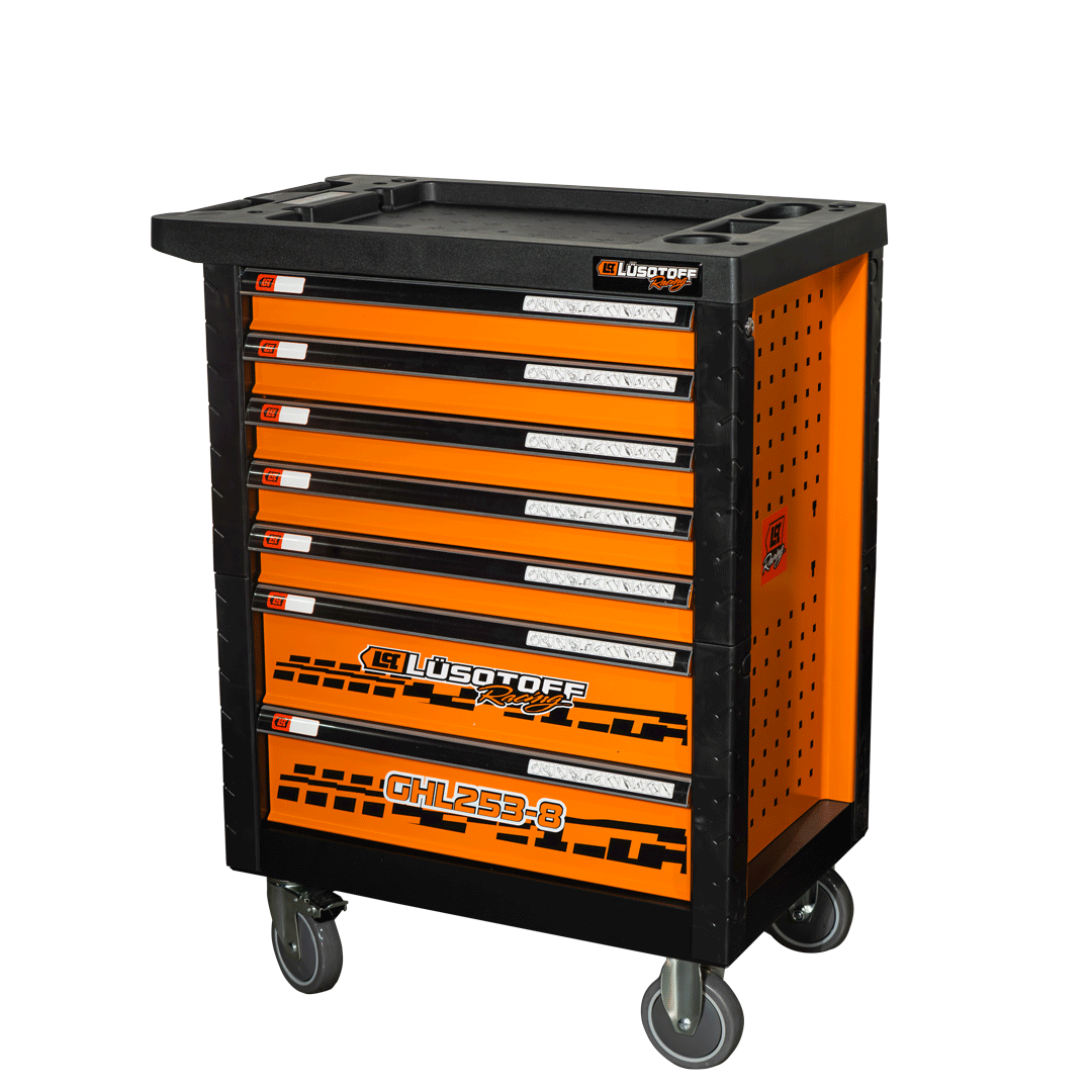 CARRO PORTA HERRAMIENTAS  CON 253 PIEZAS RACING Lüsqtoff GHL-253-8