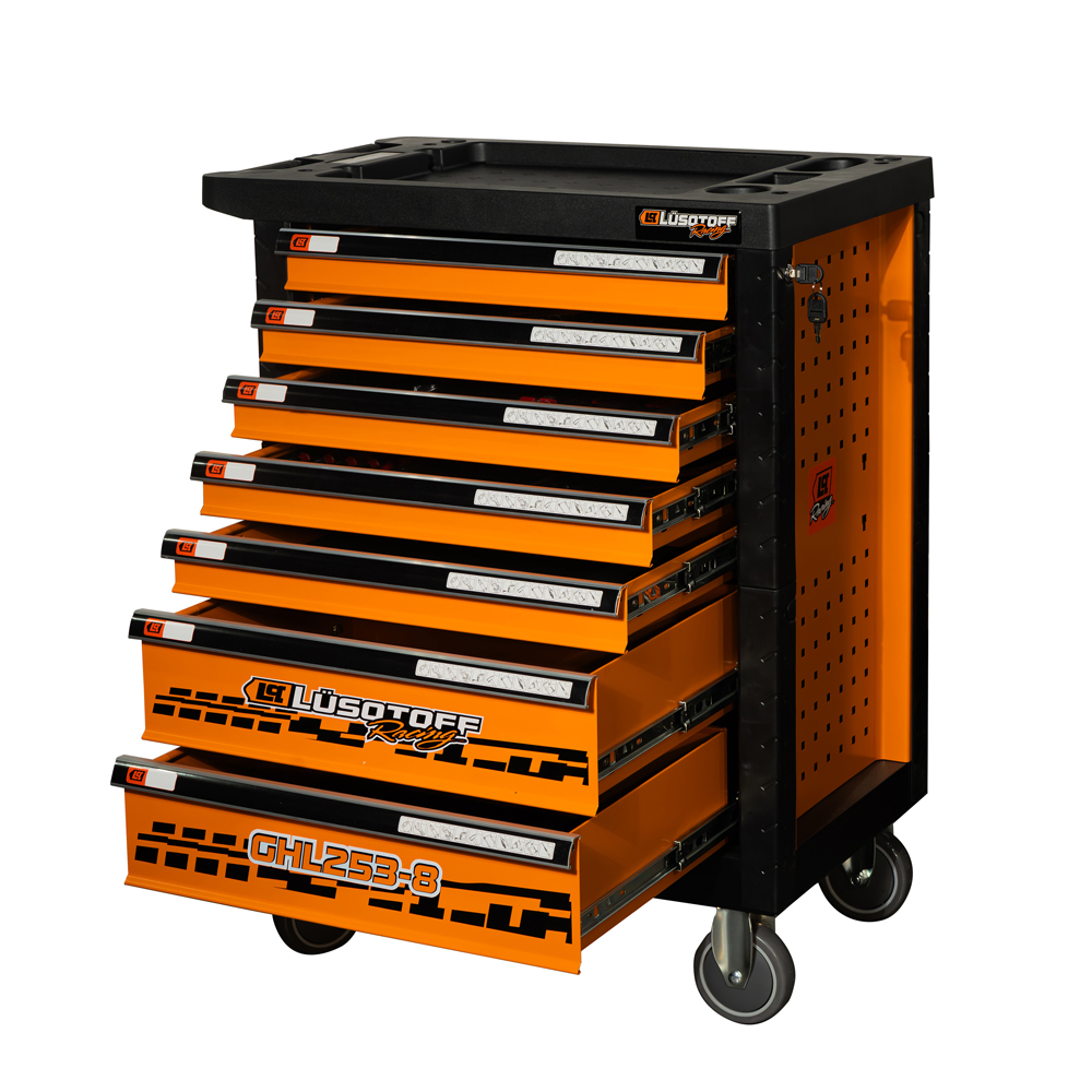 CARRO PORTA HERRAMIENTAS  CON 253 PIEZAS RACING Lüsqtoff GHL-253-8