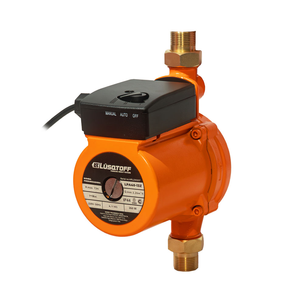 BOMBA DE AGUA PRESURIZADORA 4 BAÑOS 260W LPA40-13Z Lüsqtoff LPA40-13Z