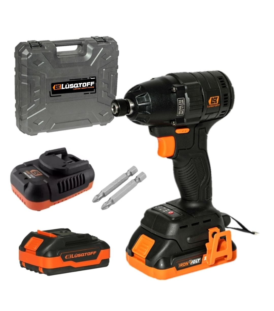 LLAVE DE IMPACTO INALAMBRICA 18V 1/4 2Ah Lüsqtoff LIL260-9BK