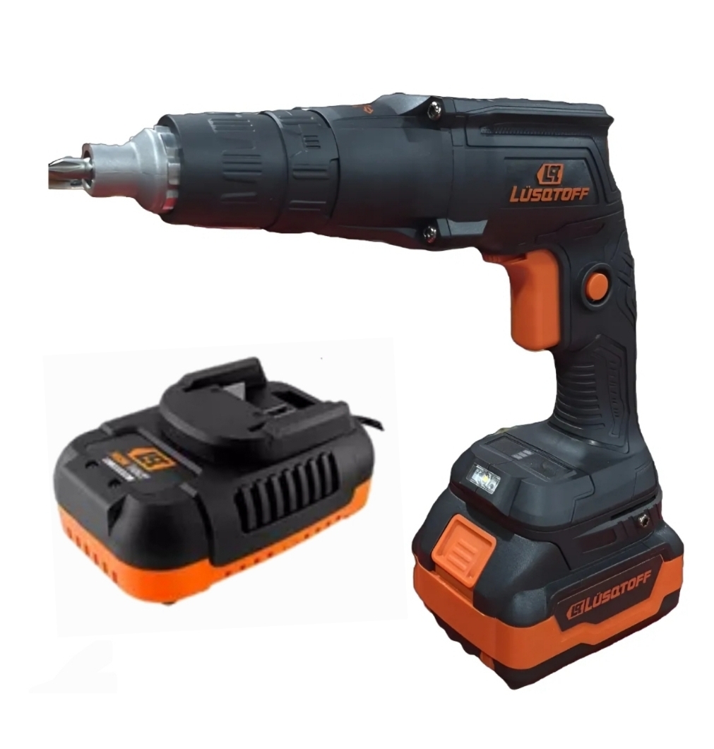 ATORNILLADOR INALAMBRICO DURLOCK CON TOPE DE PROFUNDIDAD 18V 32Nm BLACK SERIES Lüsqtoff AITL32-9B
