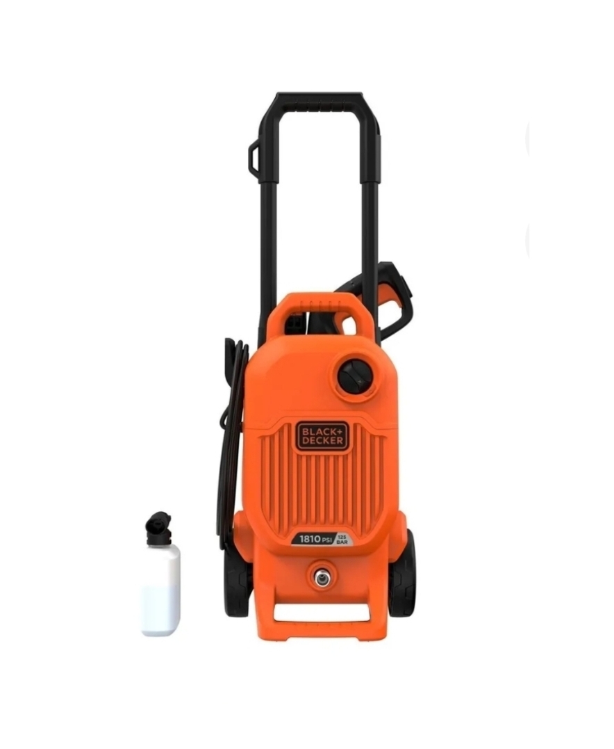 HIDROLAVADORA ALTA PRESION  1810 Psi 125 BAR CON ESPUMA Y AUTO STOP Black+Decker BEPW800T