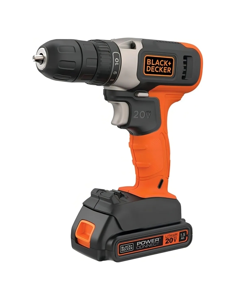 TALADRO ATORNILLADOR A BATERIA 20V 10mm LITHIUM ION Black+Decker BCD702C1