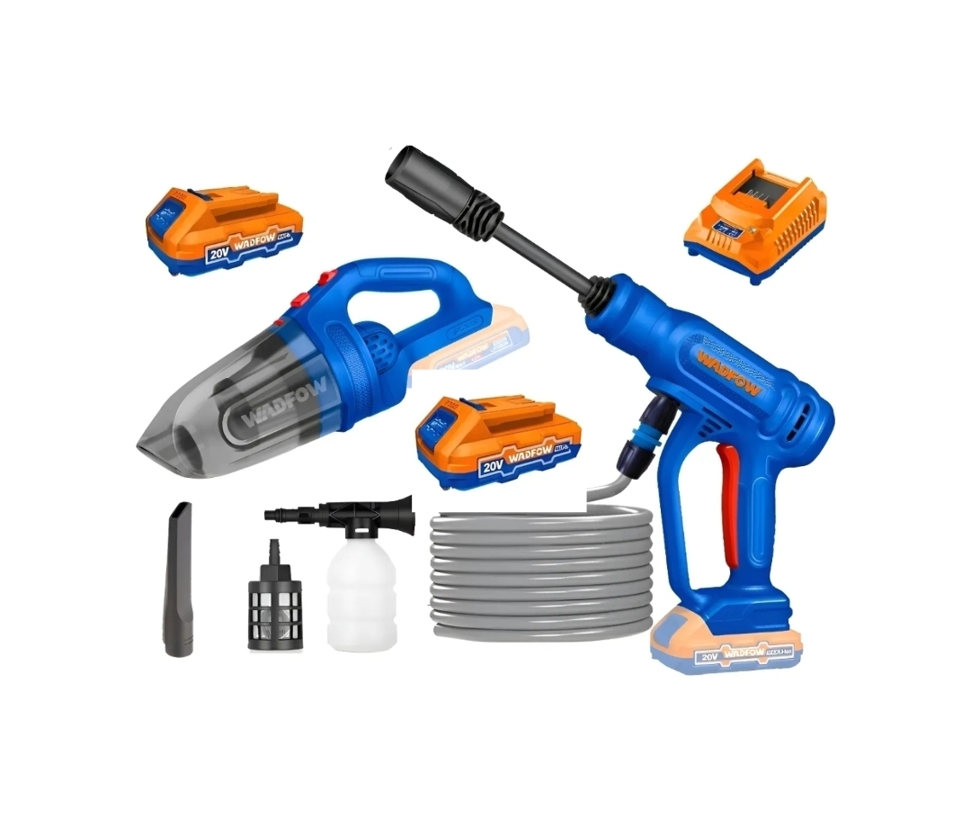 COMBO HIDROLAVADORA A BATERIA+ASPIRADORA A BATERIA 20V Wadfow WOSLI20202-4