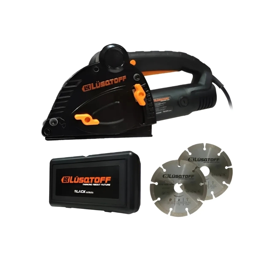 ACANALADORA DE PARED PISOS CONCRETO Y MUROS 1500W 4 DISCOS Lüsqtoff ACPL1500-9