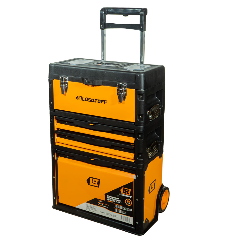 CARRO PORTA HERRAMIENTAS 3 EN 1 PROFESIONAL METALICO REFORZADO Lüsqtoff L8106