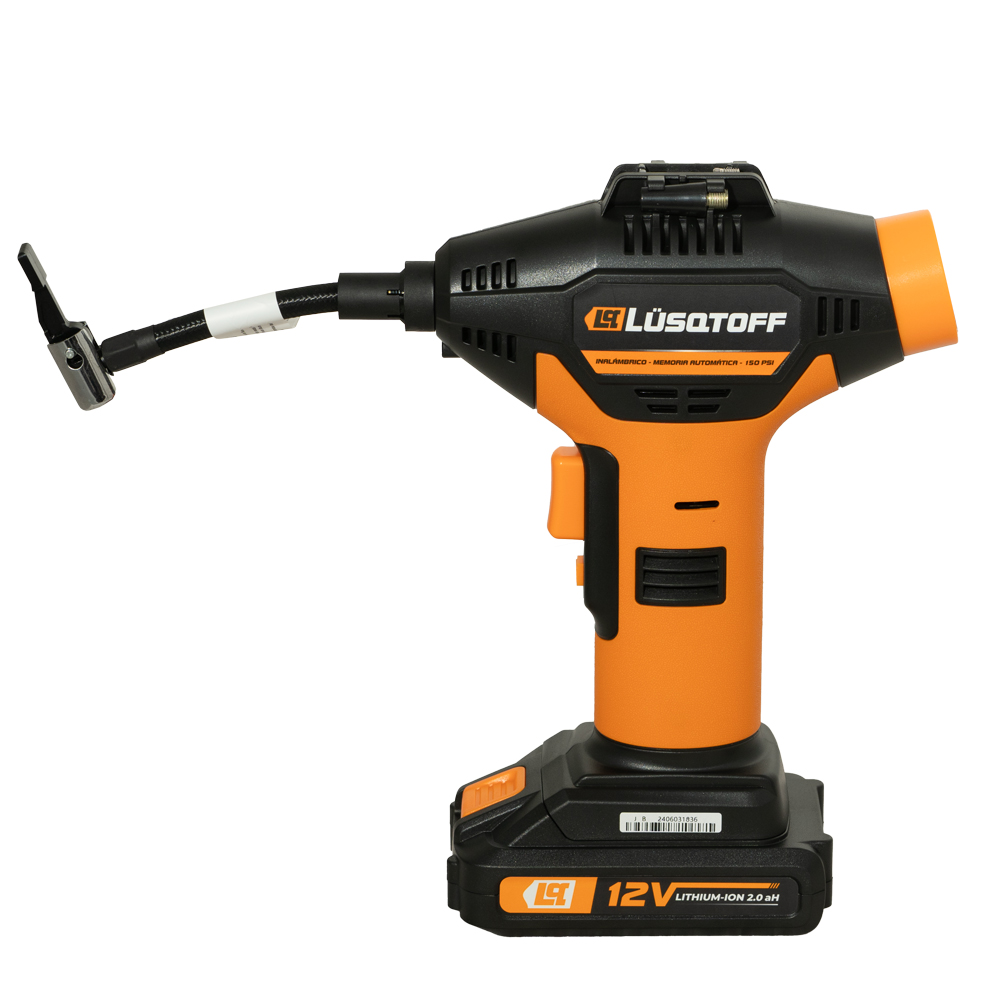 INFLADOR INALAMBRICO 150 PSI 12V 22 L/MINUTO Lüsqtoff IL150-8