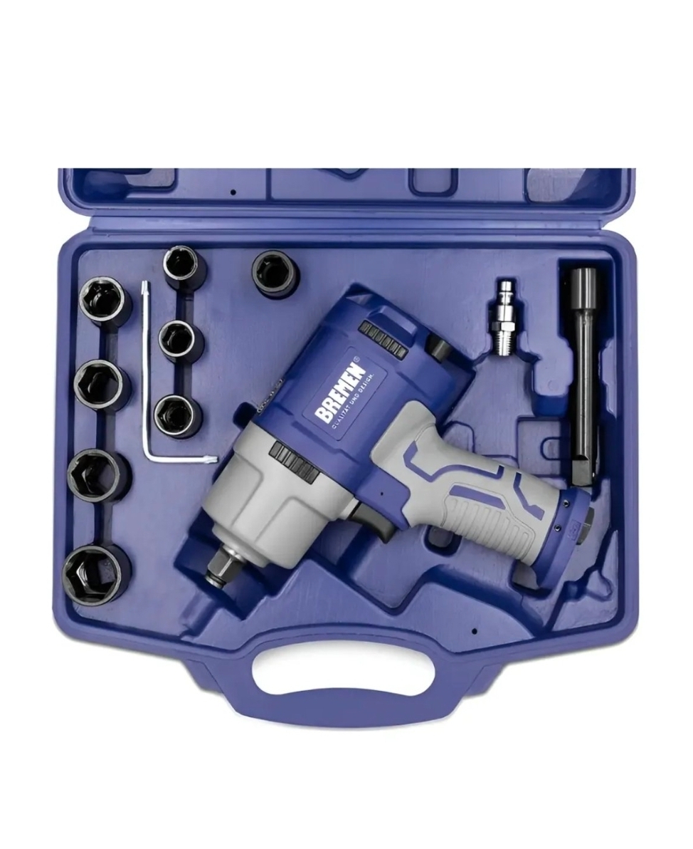 LLAVE DE IMPACTO NEUMATICA EN KIT COMPOSITE 1560Nm 1/2 8000rpm Bremen 7714