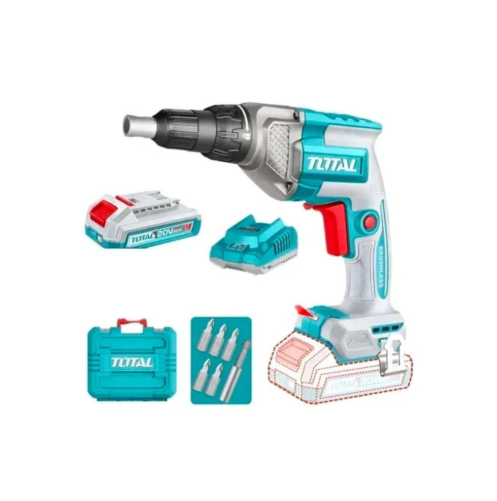 ATORNILLADOR A BATERIA 20V PARA DURLOCK INDUSTRIAL Total TDSLI204281-4