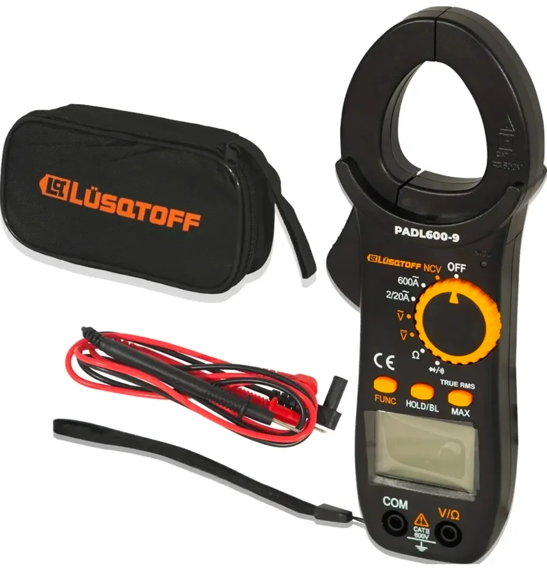 PINZA AMPEROMETRICA DIGITAL 600V BLACK SERIES Lüsqtoff PADL600-9