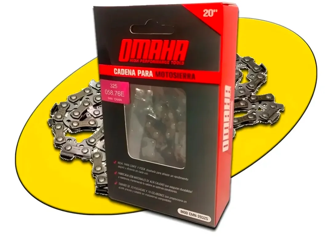 CADENA PARA MOTOSIERRA UNIVERSAL 20 PULGADAS 52CM ESPADA PROFESIONAL Omaha CMN-20325