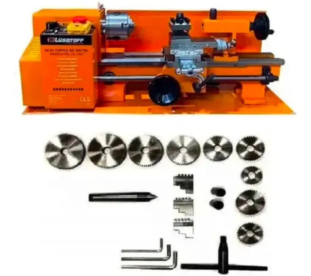 MINI TORNO PARA METALES 400W 250O rpm DISTANCIA ENTRE CENTROS 30cm Lüsqtoff Tbl-18/300