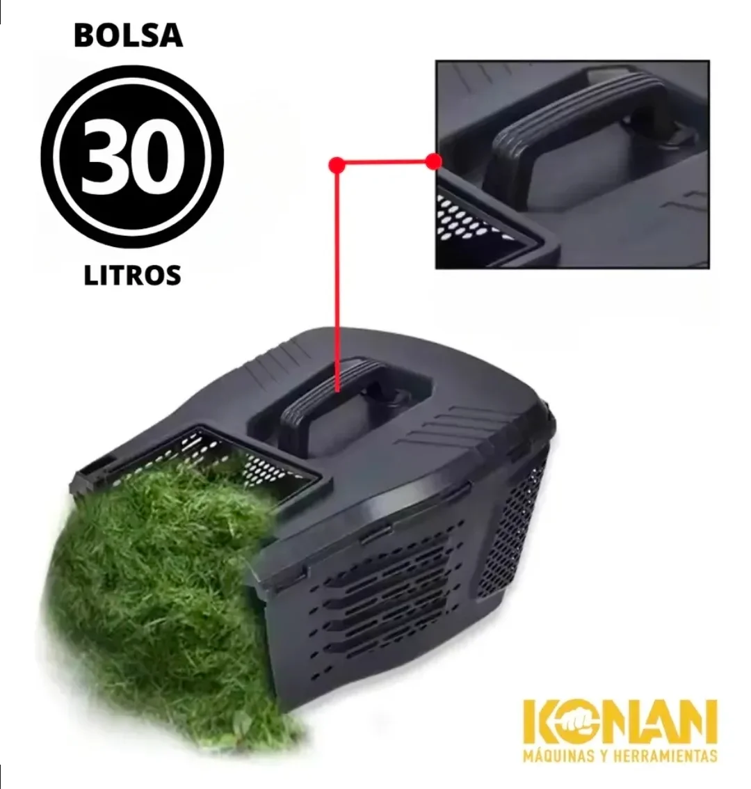 CORTADORA DE CESPED ELECTRICA 1200W 3 ALTURAS REGULABLES CON CANASTO Varios KCC/1400E