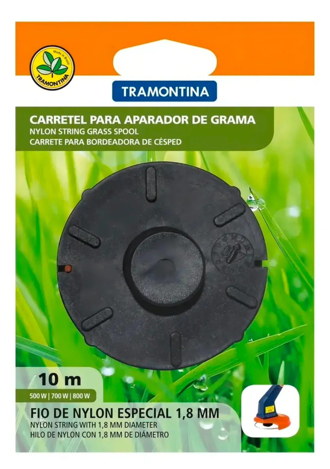 KIT COMPLETO CARRETE TAPA Y RESORTE BORDEADORA TRAMONTINA MODELOS  VARIOS Varios TRAMONTINA